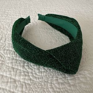 Primark Dark Green Shimmer Sparkly Knotted Headband